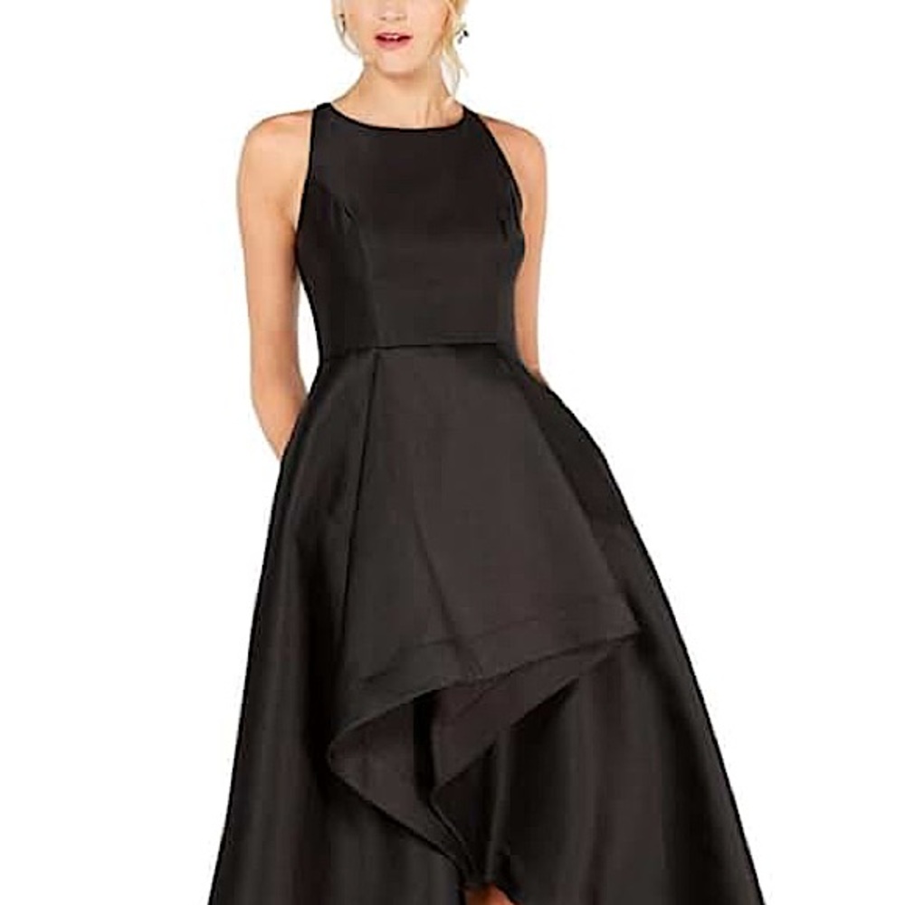 Adrianna Papell Mikado High-Low gown